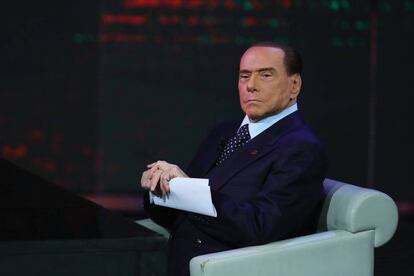 Silvio Berlusconi, en un programa de televisi&oacute;n, esta semana
 