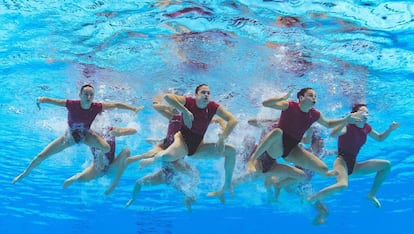 El equipo español durante la final de 'highlight'.