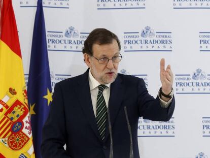Mariano Rajoy, este jueves en un acto.