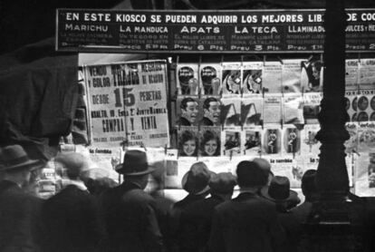 Kiosco de Barcelona de principios del siglo XX.