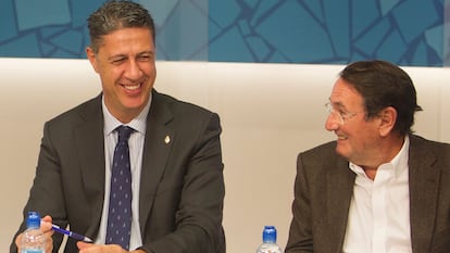 El alcalde de Badalona, Xavier Garcia Albiol, con su 'número dos' en el PP, Ramón Riera, en 2016.