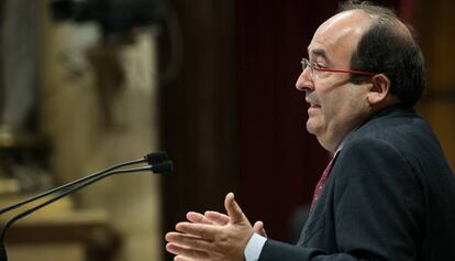 Miquel Iceta en el Parlament en una foto de archivo.