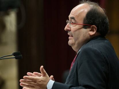 Miquel Iceta en el Parlament en una foto de archivo.