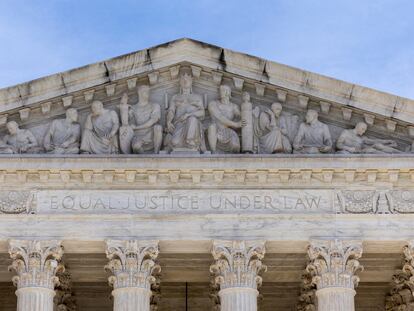 General view shows the United States Supreme Court, in Washington, U.S., February 8, 2024.