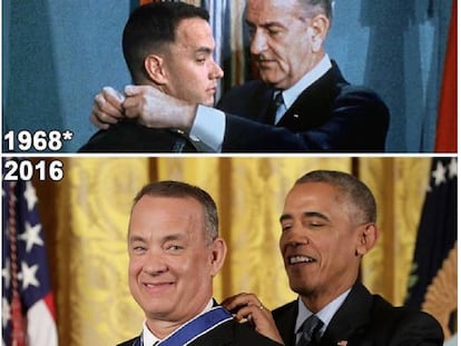 Tom Hanks transforma em realidade uma das cenas de ‘Forrest Gump’