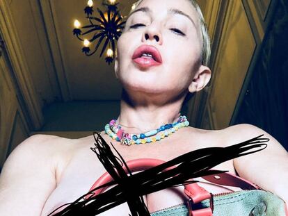 Vista de una fotograf&iacute;a de la cantante Madonna, publicada en su perfil de Instagram.