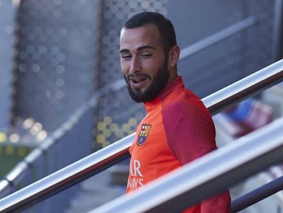 Aleix Vidal, durante un entrenamiento de esta semana.