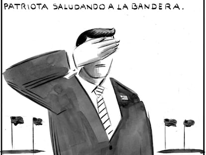 El Roto: saludando a la bandera