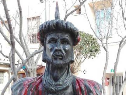 El busto de Abderramán III en Cadrete, Zaragoza.