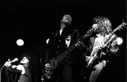 Actuación de Obús en un concurso de rock en abril de 1981.