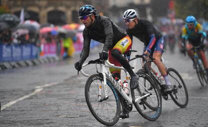 Alejandro Valverde, durante la carrera.