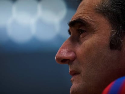 Valverde, en la rueda de prensa antes del cl&aacute;sico.