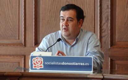 Erensto Gasco, portavoz socialista en el Ayuntamiento donostiarra.