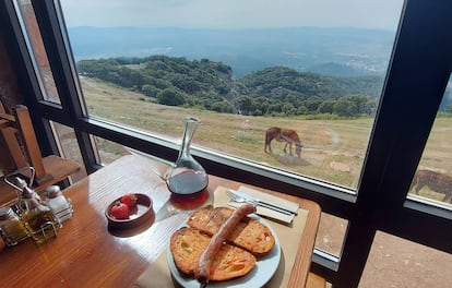 Imagen desde el interior del restaurante.