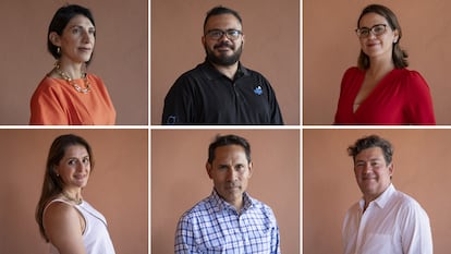 Liliana Alvarado Baena, Marcos Vizcarra, Iliana del Roco Padilla Reyes, Mara Ugarte Luiselli, Octavio Aburto Oropeza y Pedro Alonzo, en Los Cabos, Baja California Sur.