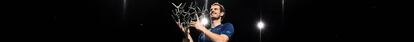 Murray posa com o troféu de campeão de Paris-Bercy.