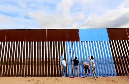 Muro en la frontera de Estados Unidos con México