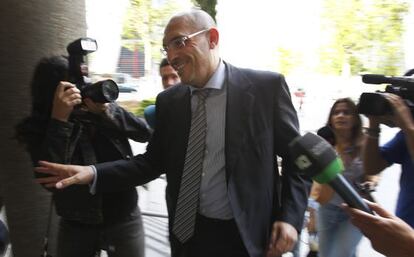 El juez Elpidio José Silva, a su llegada a los juzgados de Plaza Castilla