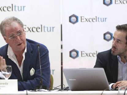 José Luis Zoreda, vicepresidente ejecutivo de Exceltur, y Óscar Perelli director de estudios de Exceltur. 