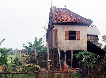 Imagen de la casa cortada por la mitad.