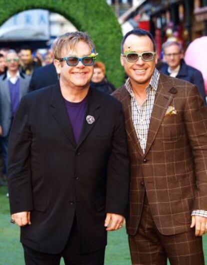 Elton John y David Furnish.