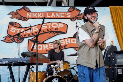 Frankie Jonas en un concierto en el festival de Stagecoach, el 28 de abril de 2023, en Indio (California). 