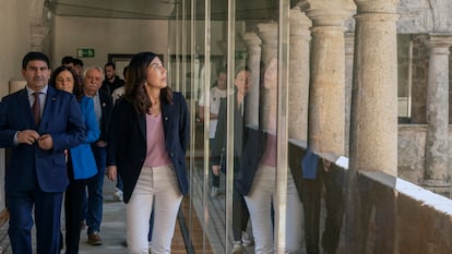 La secretaria de Estado de Turismo, Rosana Morillo, el pasado viernes durante un encuentro celebrado en el Parador de Santo Estevo (Ourense)