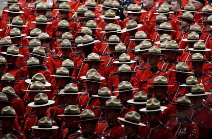 Miembros de la Real Policía Montada de Canadá, en una imagen de archivo