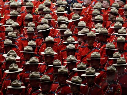 Miembros de la Real Policía Montada de Canadá, en una imagen de archivo