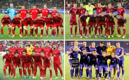 Les seleccions del grup D, el d'Espanya.