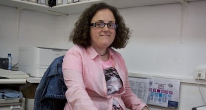 Fátima Rodríguez, en su despacho de la Escuela de Suboficiales de San Fernando, en Cádiz.