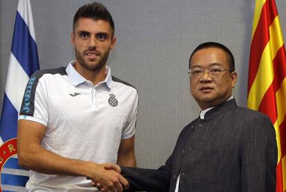 David López, junto al presidente Chen Yansheng