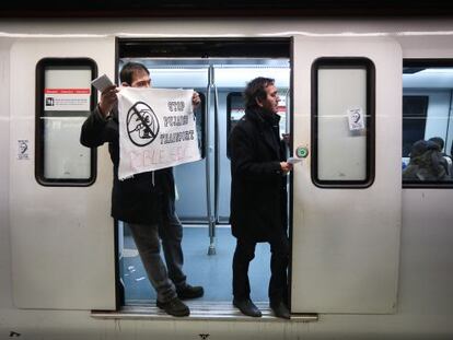 Protesta contra les pujades del preu del transport públic.