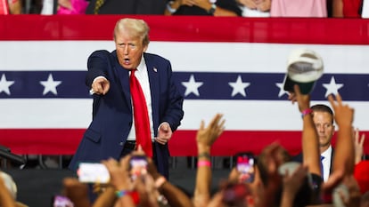 Donald Trump, en un mitin en Charlotte (Carolina del Norte), el día 24.