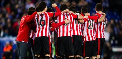 Jugadores del Athletic celebrando el pase a la final de la Copa del Rey.