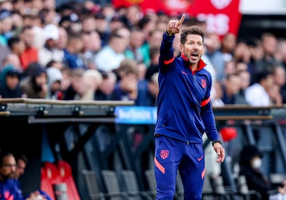 Simeone, durante el último amistoso ante el Feyenoord.