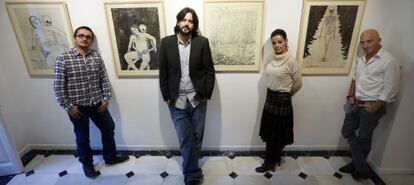 De izquierda a derecha, Hugo Fernández, Alejo Moreno, Verónica González y Carlos Herraiz, socios del nuevo espacio.