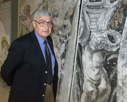 El italiano Gianluigi Colalucci, uno de los restauradores de la Capilla Sixtina del Vaticano en una fotograf&iacute;a de archivo tomada en la escuela de Restauraci&oacute;n de la Manter&iacute;a, en Zaragoza.