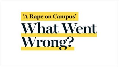 "¿Qué hicimos mal?" dice la cabecera de la página de 'Rolling Stone' donde han sustituido el reportaje por el duro informe que ha obligado a retirarlo.
