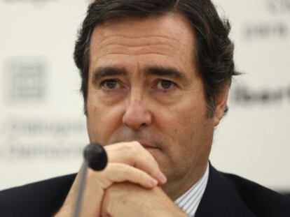 El presidente de la Confederaci&oacute;n Espa&ntilde;ola de la Peque&ntilde;a y Mediana Empresa CEPYME, Antonio Garamendi. 