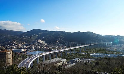 Representación fotorrealista del futuro viaducto de Génova.