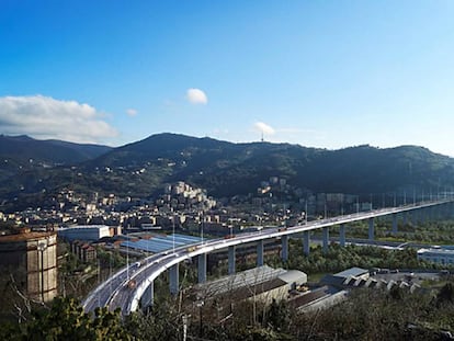 Representación fotorrealista del futuro viaducto de Génova.