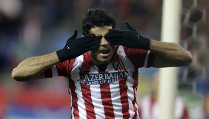 Diego Costa celebra el 1 a 0.