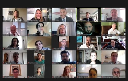 Imagen de los ponentes y los espectadores del webinar organizado por Gericó, Muro & Asociados.