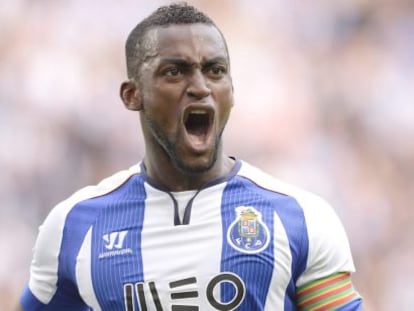 Jackson Mart&iacute;nez, celebrando un gol contra el Sporting en la copa portuguesa. 