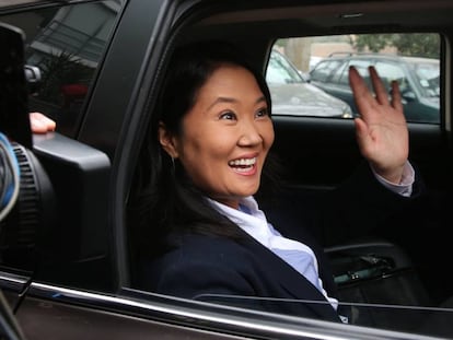 A candidata presidencial Keiko Fujimori nesta terça-feira em Lima.