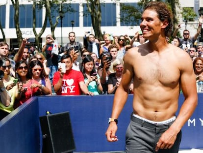 Rafa Nadal en Nueva York como imagen de Tommy Hilfiger.