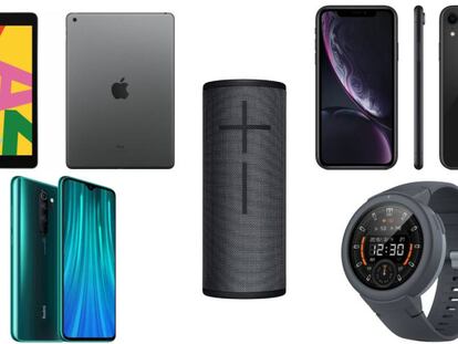 De entre los productos expuestos, se encuentran: el Apple iPad con pantalla Retina, el iPhone XR o el reloj inteligente de la familia Xiaomi.