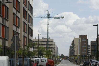 Una de las vías del barrio de Los Molinos, en Getafe.