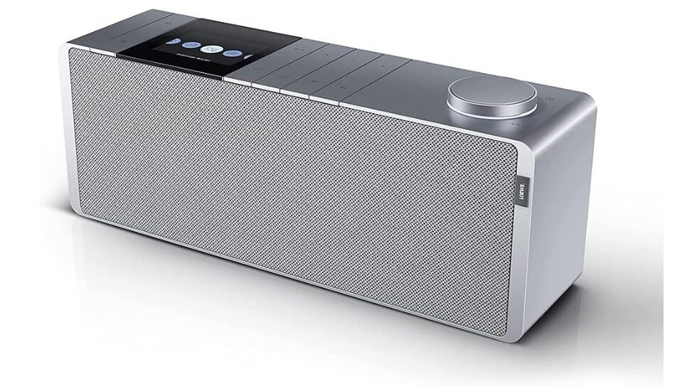Vista del altavoz Bluetooth Loewe Klang S1.
